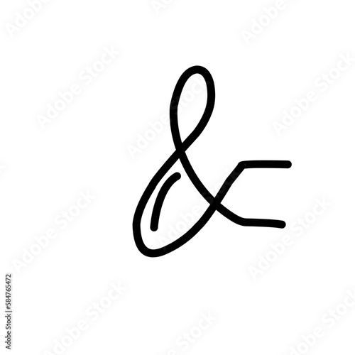 Hand drawn ampersands