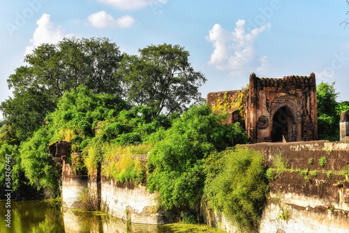 The remnants of an old Portuguese Fort in Ranthambhore National Park, India