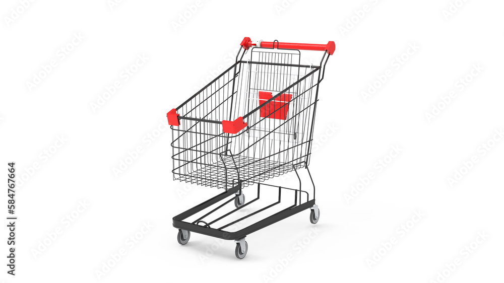 shopping cart isolated on white