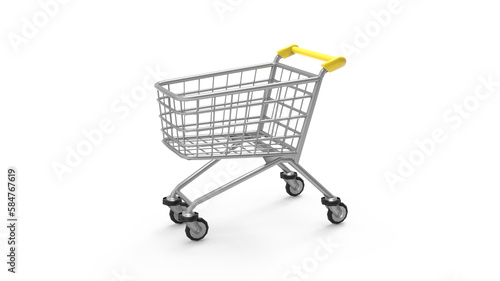 shopping cart isolated on white © Rahul