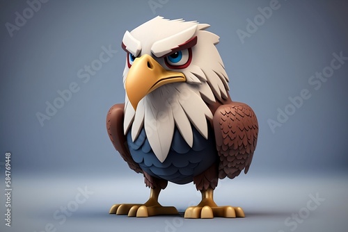 3d cartoon eagle bird