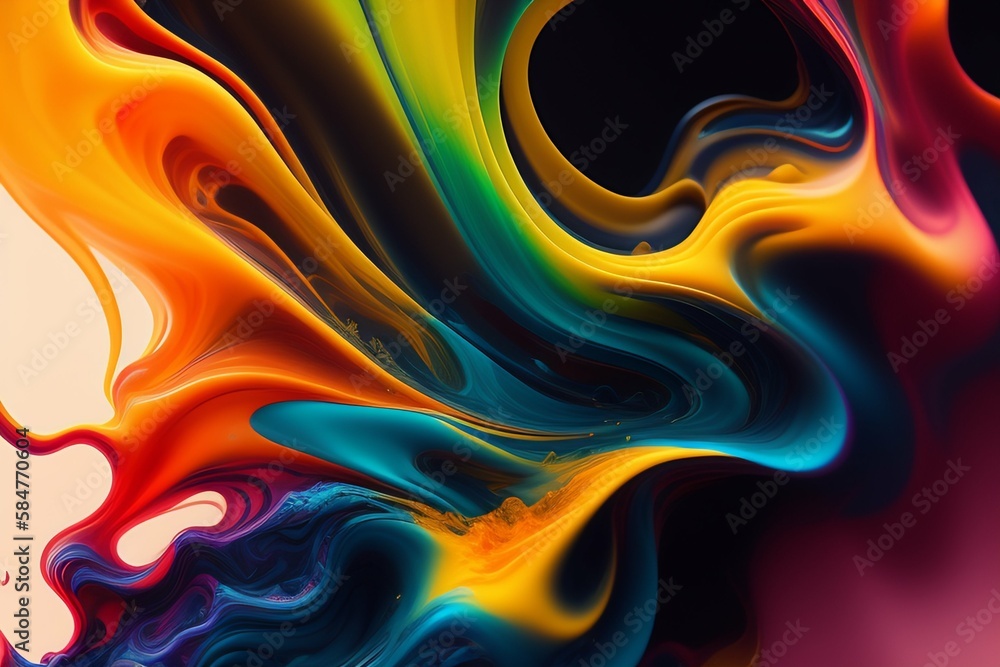 Fototapeta premium Luxury abstract colourful design background created with Generative AI technology