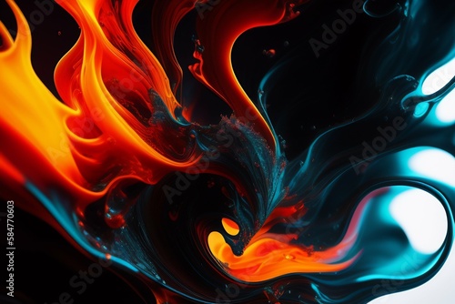 Luxury abstract colourful design background created with Generative AI technology