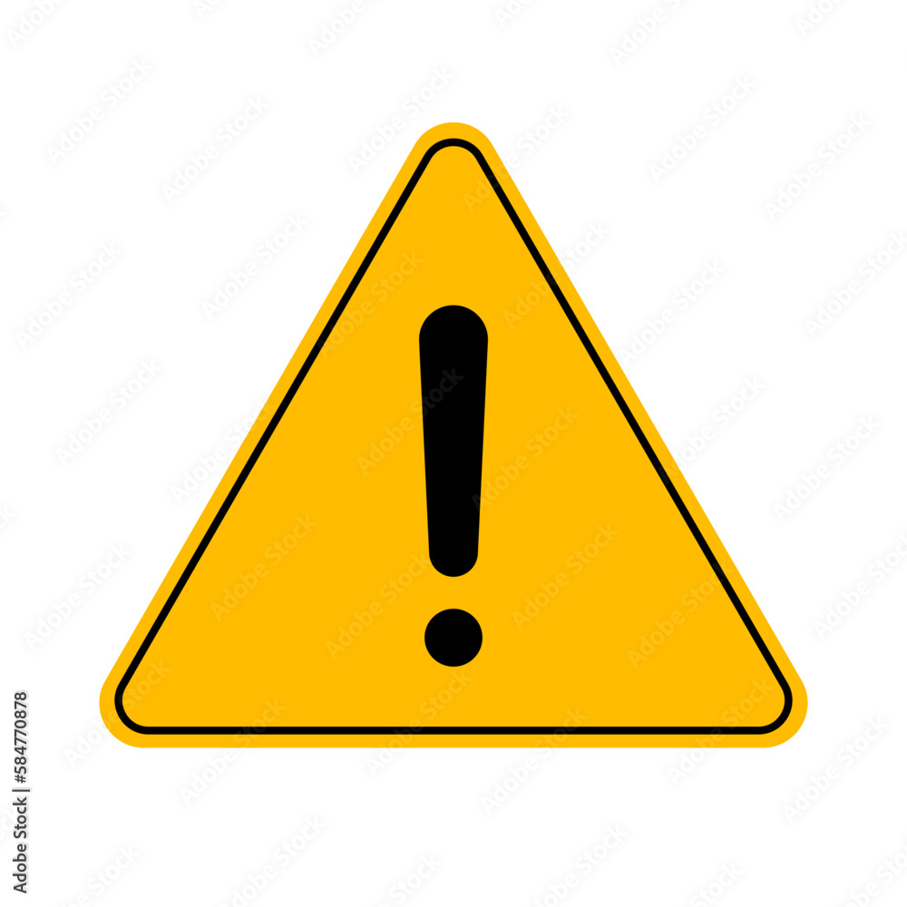 New driver sign. Triangle yellow sticker with exclamation point New driver sign. Triangle yellow sticker with exclamation point