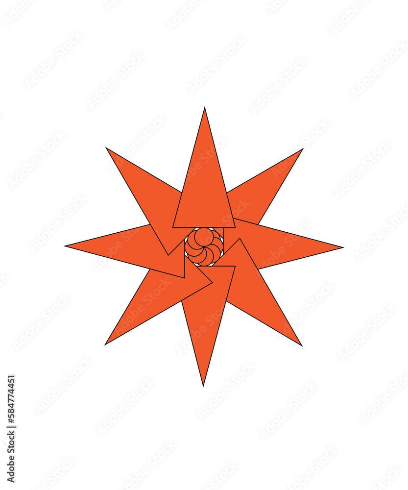 Fototapeta premium red star on white