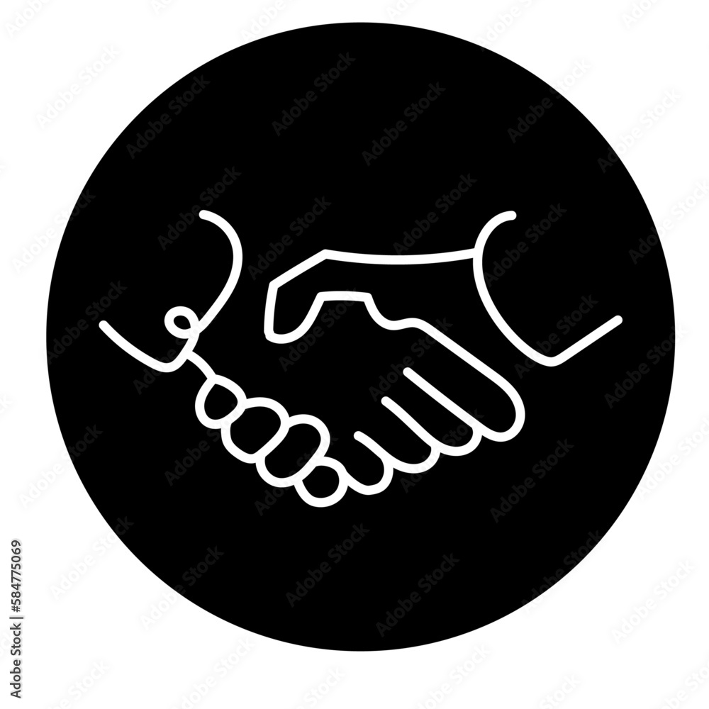 Single Line Handshake Icon. Monoline Handshake Icon. Single Line Handshake Icon. Monoline Handshake Icon.