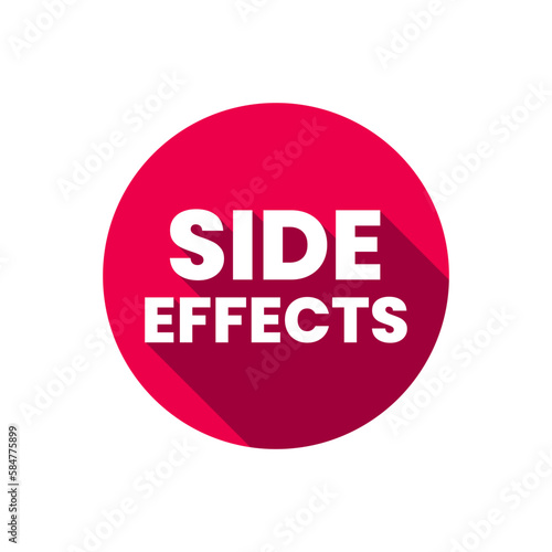 Side effects product information icon label design vector