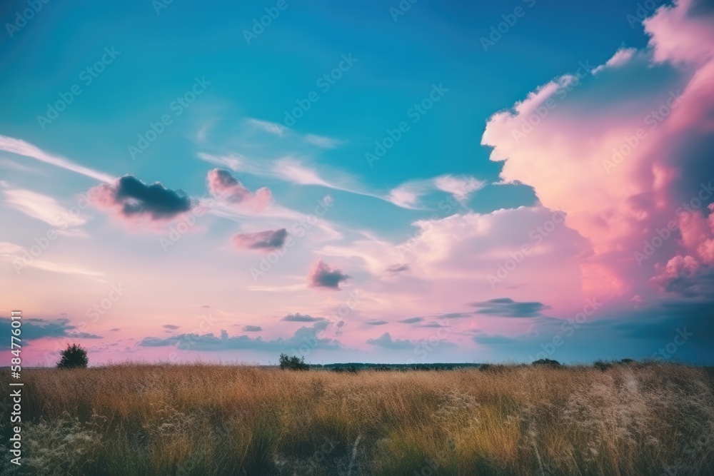 Pastel Color Clouds at Sunset - Landscape Photo