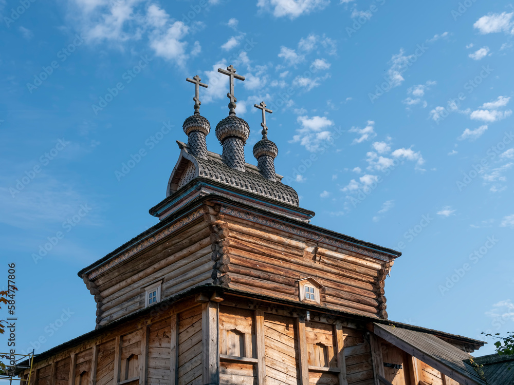 Autumn Landscape with a bell tower of the Church in Russia Autumn Landscape with a bell tower of the Church in Russia
