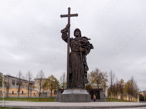 MOSCOW , RUSSIA, June 10, 2019: The monument to Prince Vladimir in Moscow