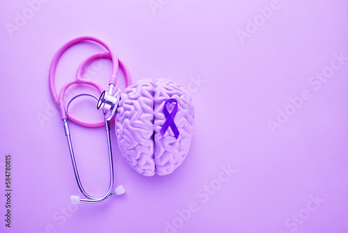 Purple day. Epilepsy awareness day Awareness Purple ribbon