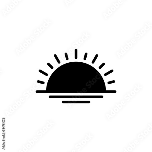 vector illustration of iftar time icon with glyph style. suitable for any purpose.