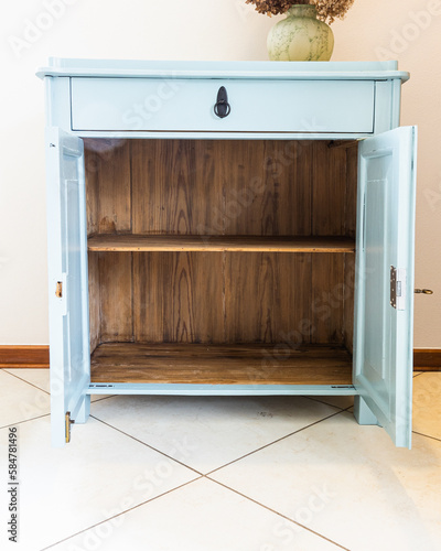 DIY furniture painted in color after renovation