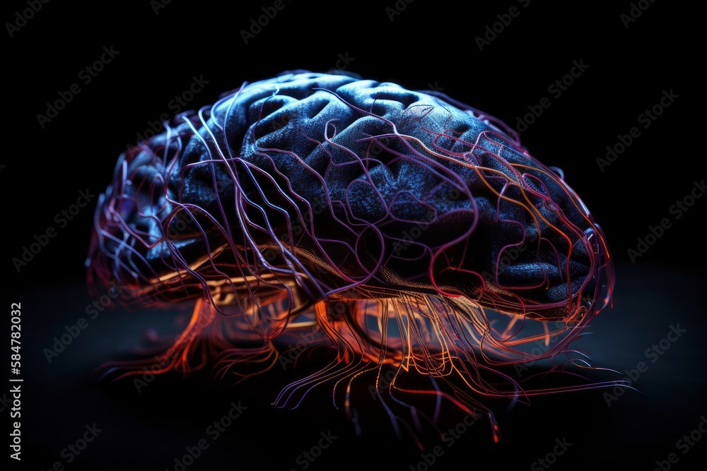 The Brain In Neon Coloring