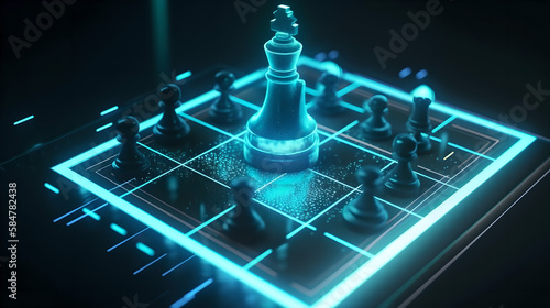 cyber chess success with technology Generative Art