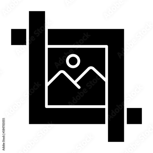 cropping glyph icon