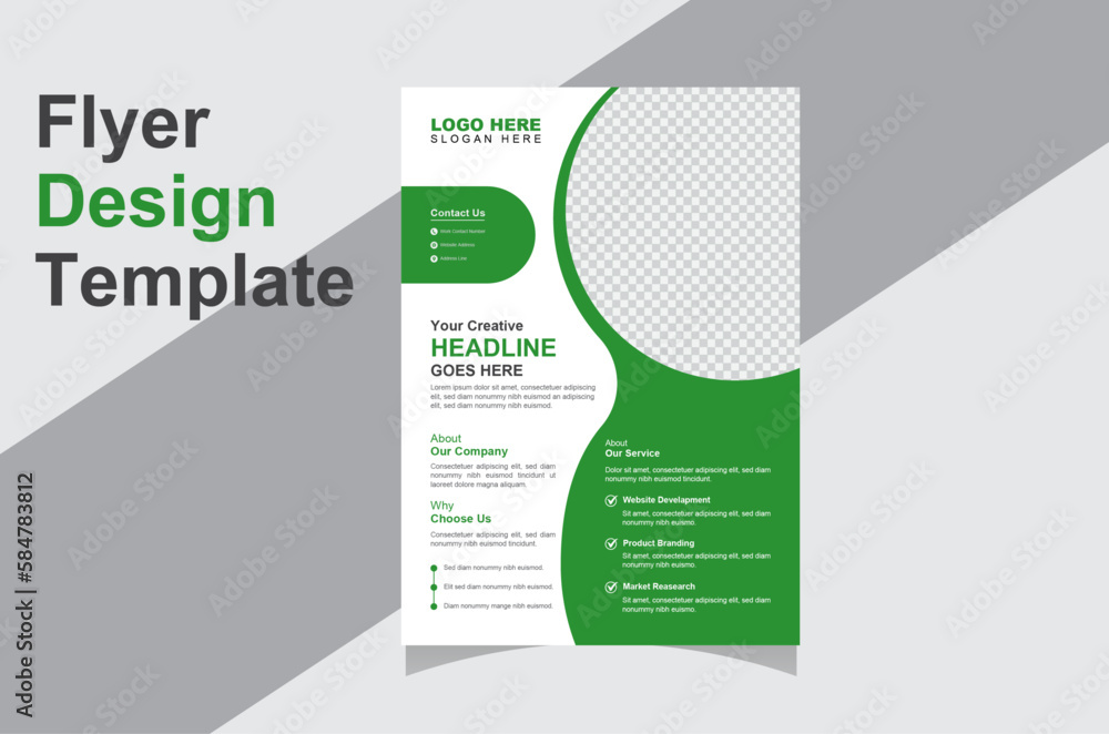 Modern template design in Green color, and perfect for creative professional business Modern template design in Green color, and perfect for creative professional business