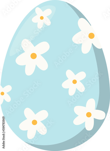 a blue flower patterned symbol to celebrate Easter for people of various Christians 
