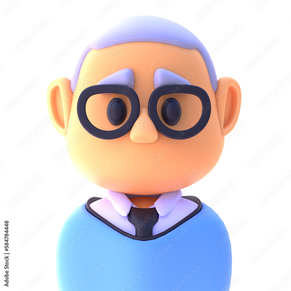Fototapeta premium Teacher in 3D Rendered Graphic