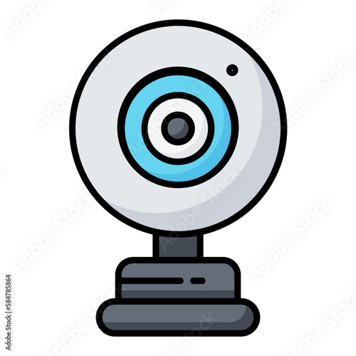 Webcam Line Color Icon