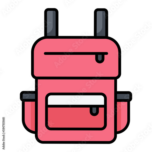 Bagpack Line Color Icon