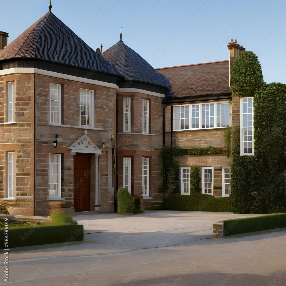 Beautiful Georgian house481, Generative AI Beautiful Georgian house481, Generative AI