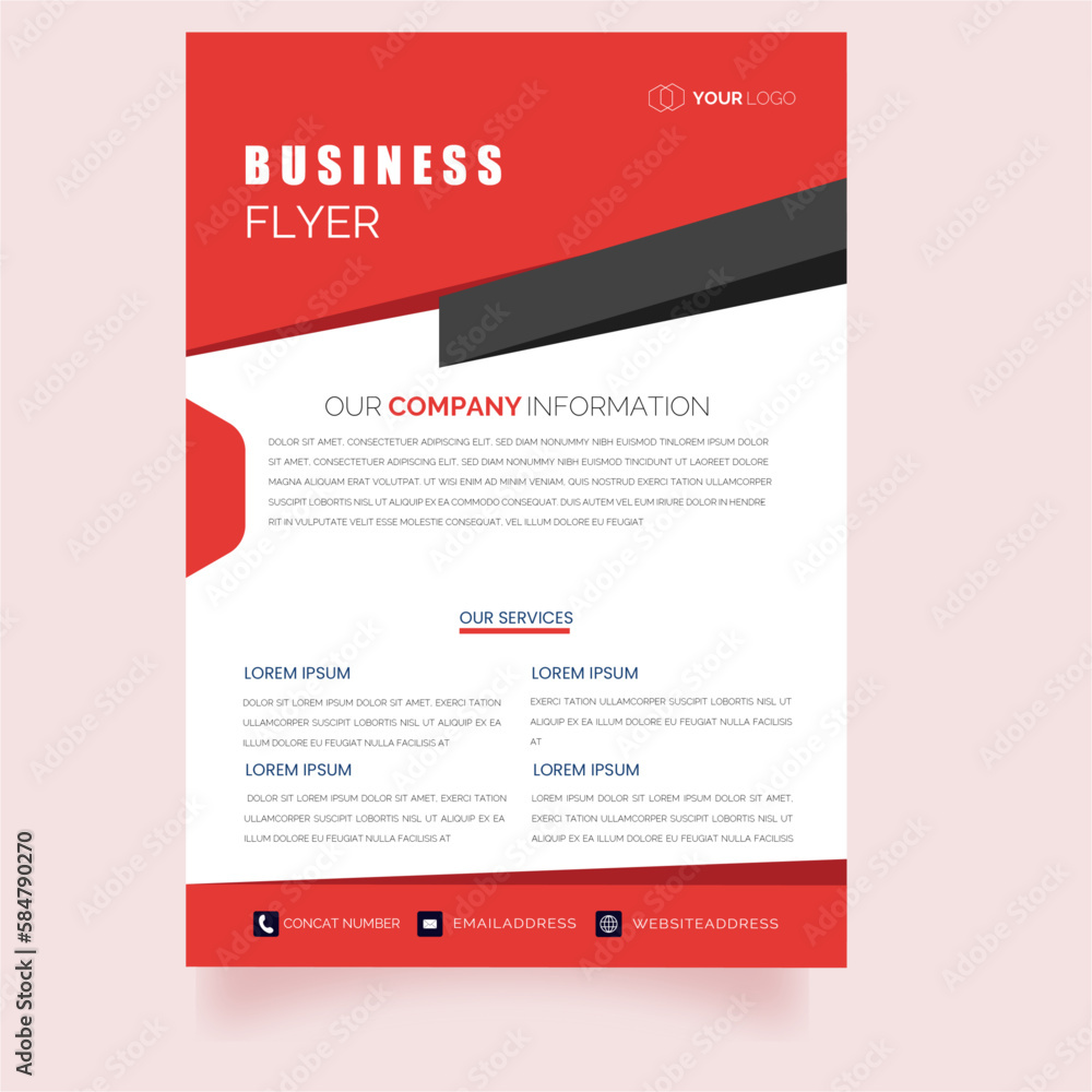 Business Flyer Design Template. Modern flyer design. Simple flyer design. Corporate flyer design. business brochure, business flyer white