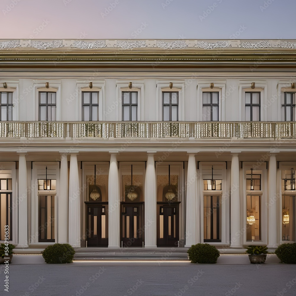 beautiful Neoclassical house82, Generative AI