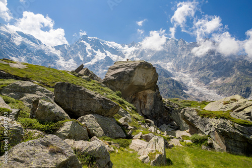 The Monte Rosa and Punta Gnifetti paks - Valle Anzasca valley. photo