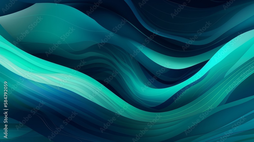 Fototapeta premium Abstract black and blue background of lines