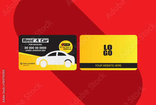 Corporate business card with black and yellow background