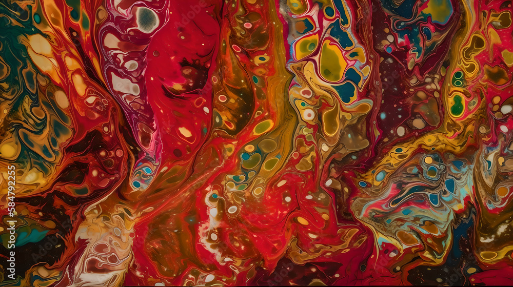 ebru art on water with contrast colors Generative Art ebru art on water with contrast colors Generative Art