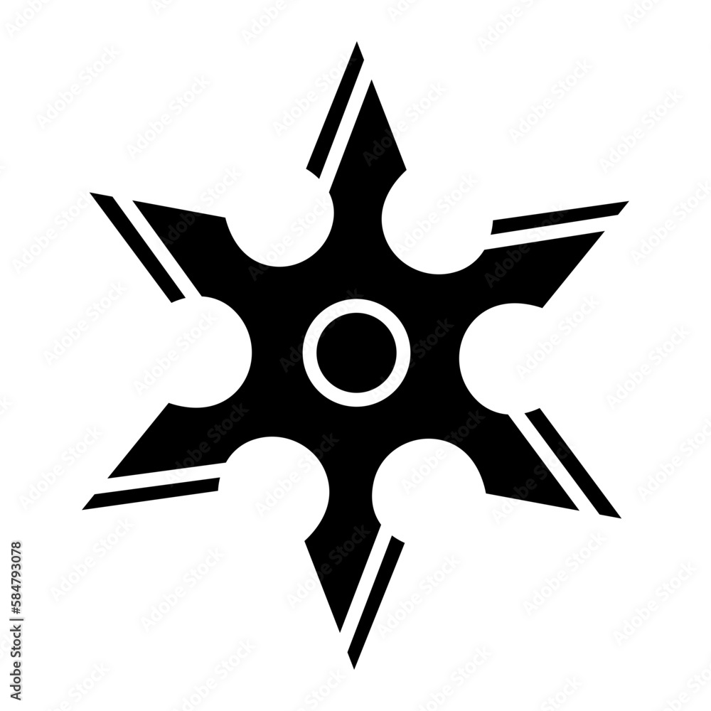 Solid Shuriken icon Stock Vector Adobe Stock