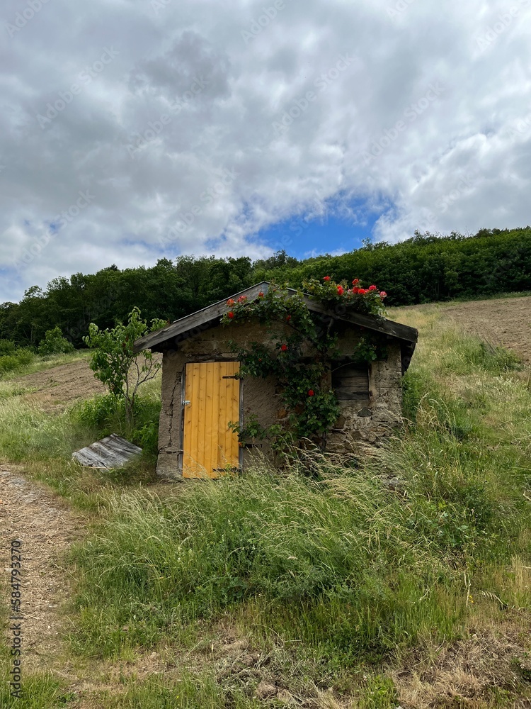 Cabane isolée à la campagne