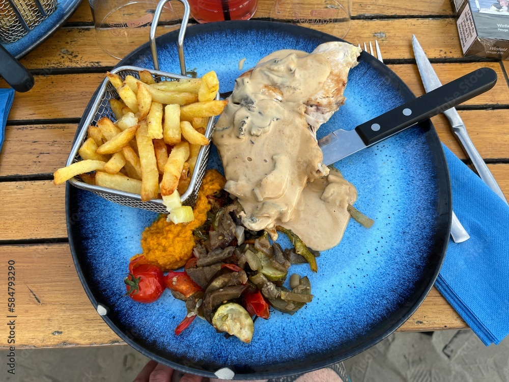 Repas dans une assiette
