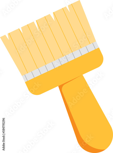 a yellow paintbrush 