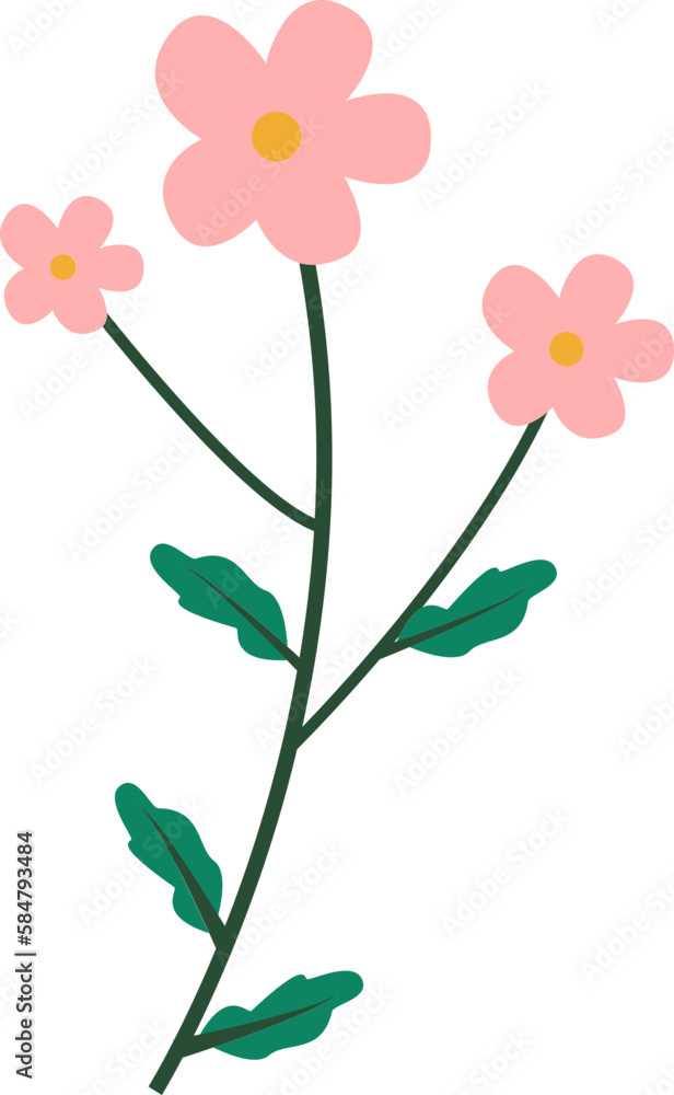a plant with pink flowers and fresh green leaves
