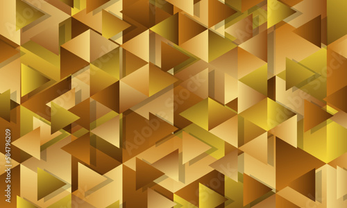 Golden gradient polygonal abstract background