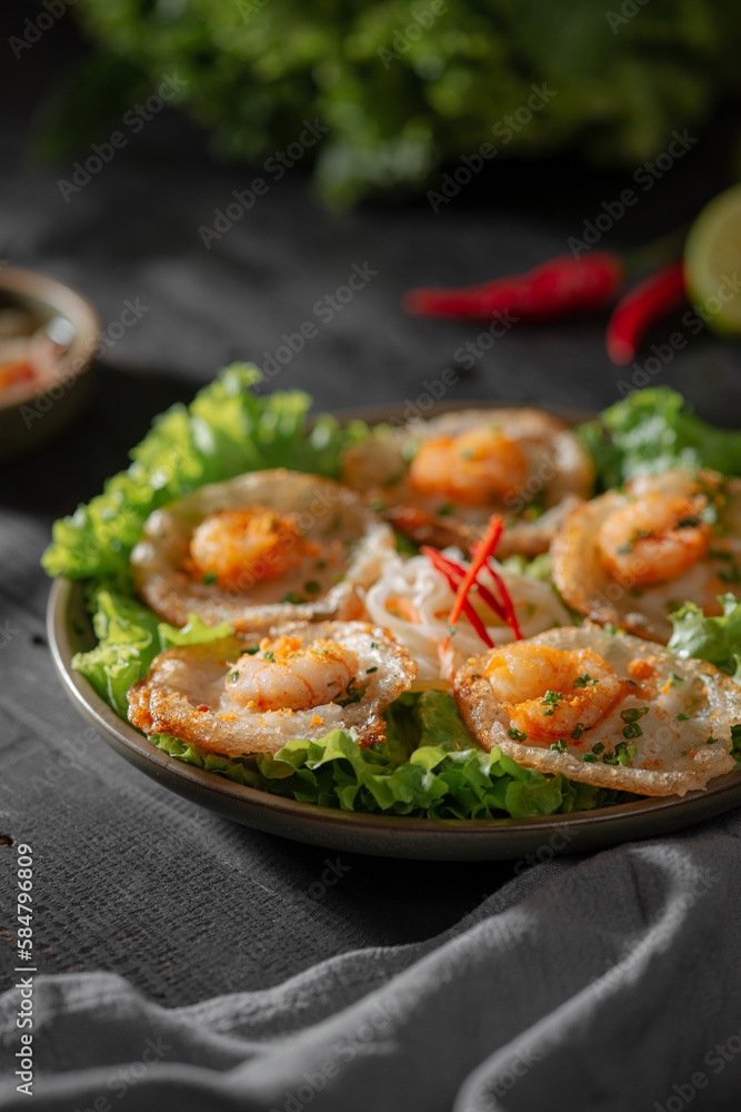 Vietnamese tiny shrimp pancake Vietnamese tiny shrimp pancake