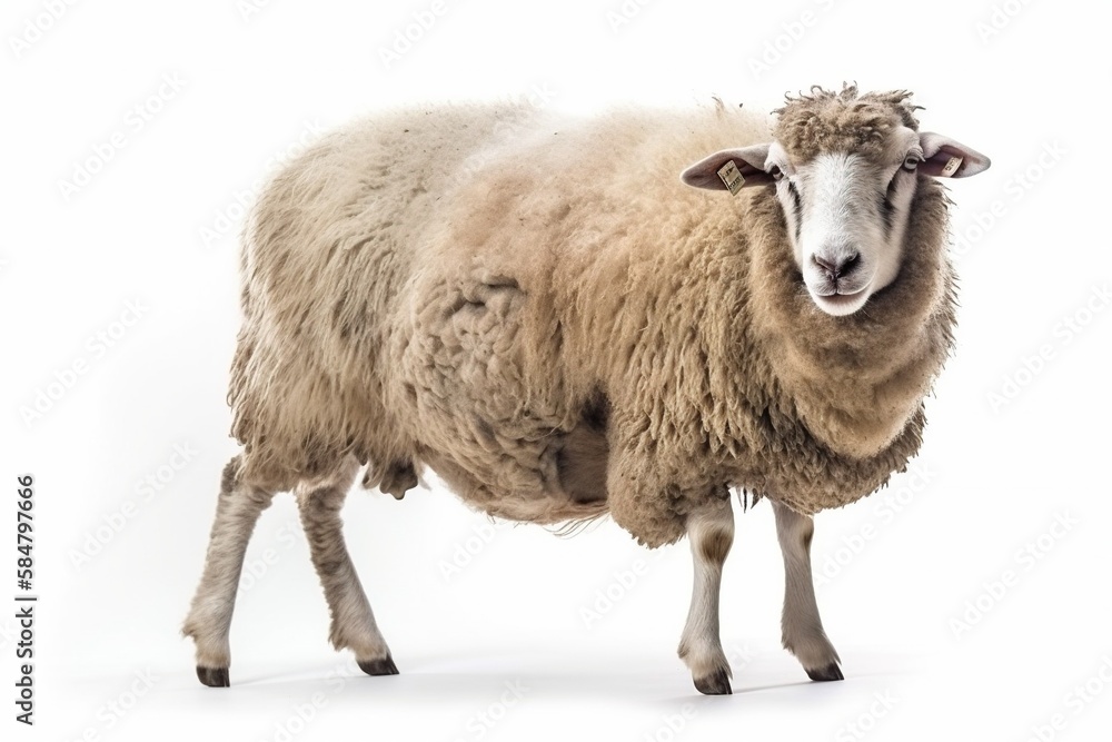 sheep isolated on white background 