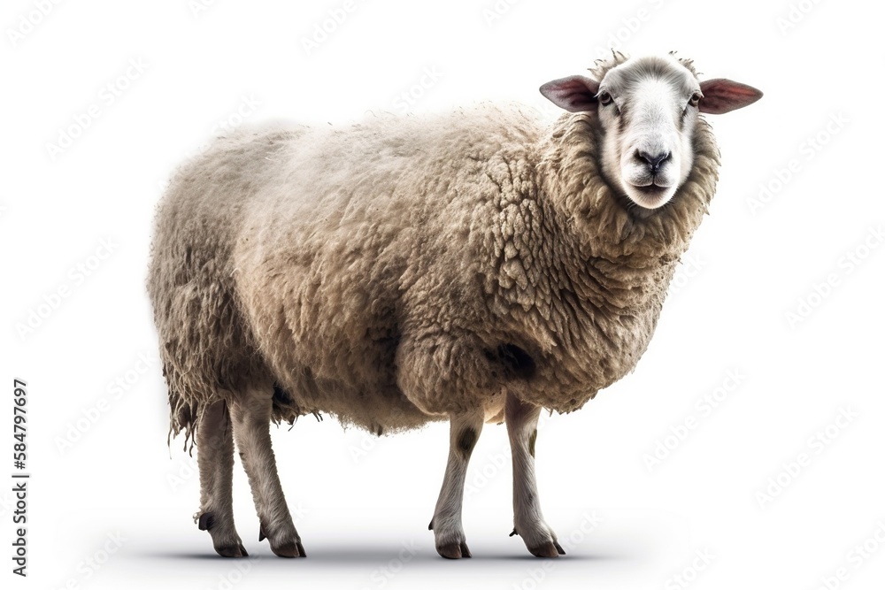 sheep isolated on white sheep isolated on white