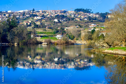 Tamega River in Amarante, Portugal. 