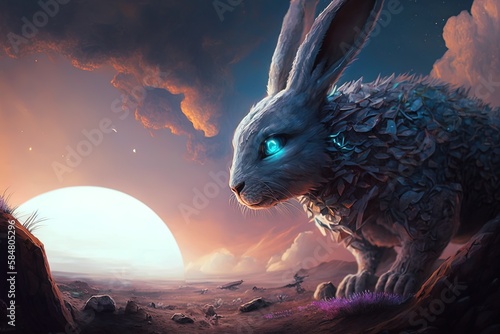 Mystical Creatures and Epic Adventure on the Easter Horizon Generative AI