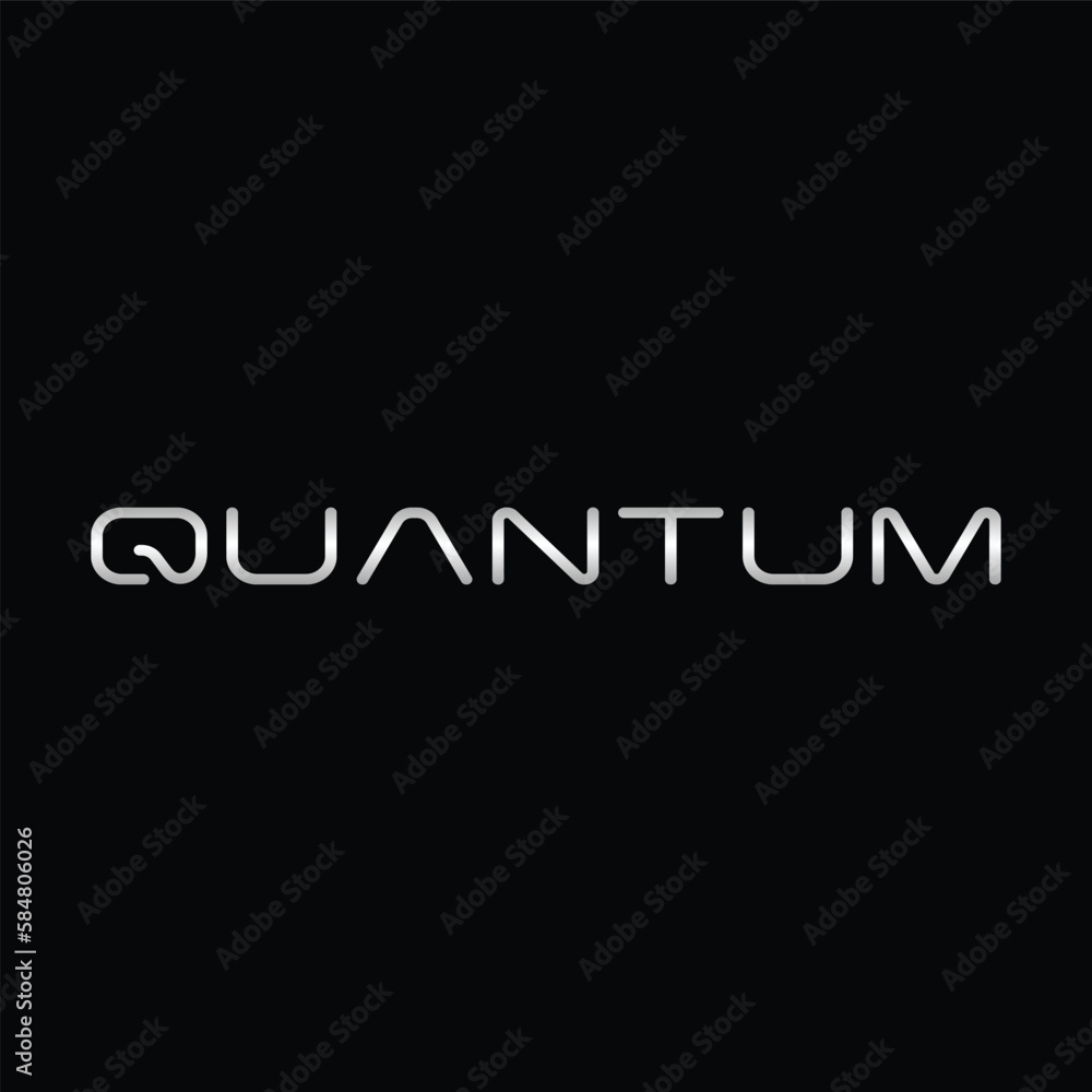 Quantum Monogram Word mark Logo Design Vector illustration