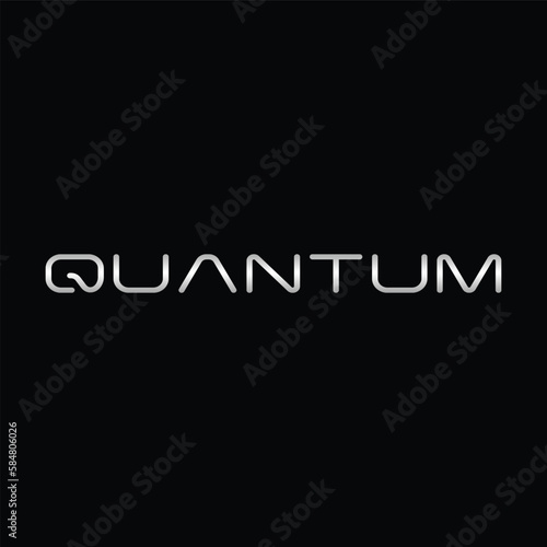 Quantum Monogram Word mark Logo Design Vector illustration