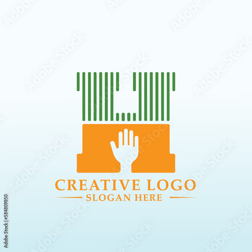 harvesting and logistics vector logo design letter H