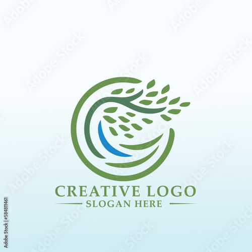 mediate agricultural vector logo design