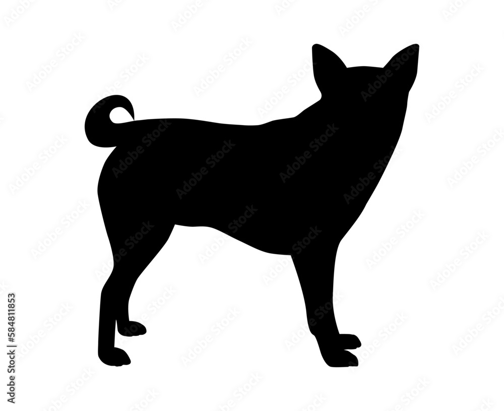 Dog vector illustration on white background - obrazy, fototapety, plakaty 