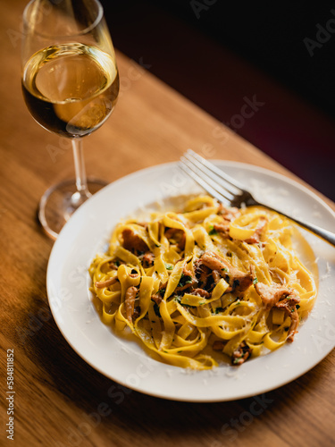 Wild mushroom pappardelle pasta  photo