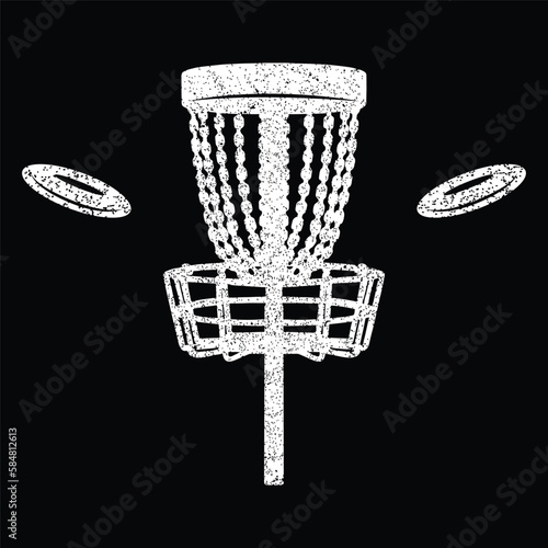 Disc Golf grunge vintage typography dad t-shirt design
